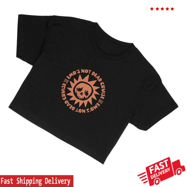 Emo's Not Dead Merch Store Skull Sun Crop Tee 3 Emo's Not Dead Merch Store Skull Sun Crop Tee