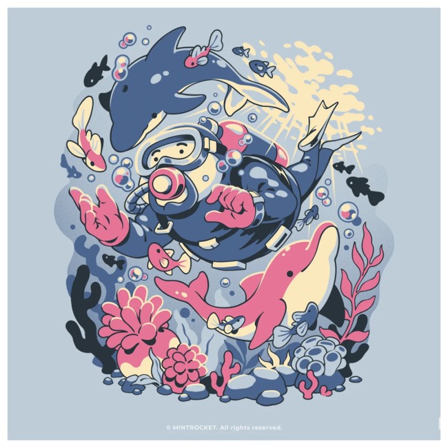 Fangamer Merch Store Dave The Diver Dolphins And Diver Shirt 3 Fangamer Merch Store Dave The Diver Dolphins And Diver Shirt