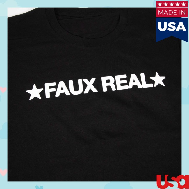 Faux Real Merch Store Logo Tee Black 4 Faux Real Merch Store Logo Tee Black