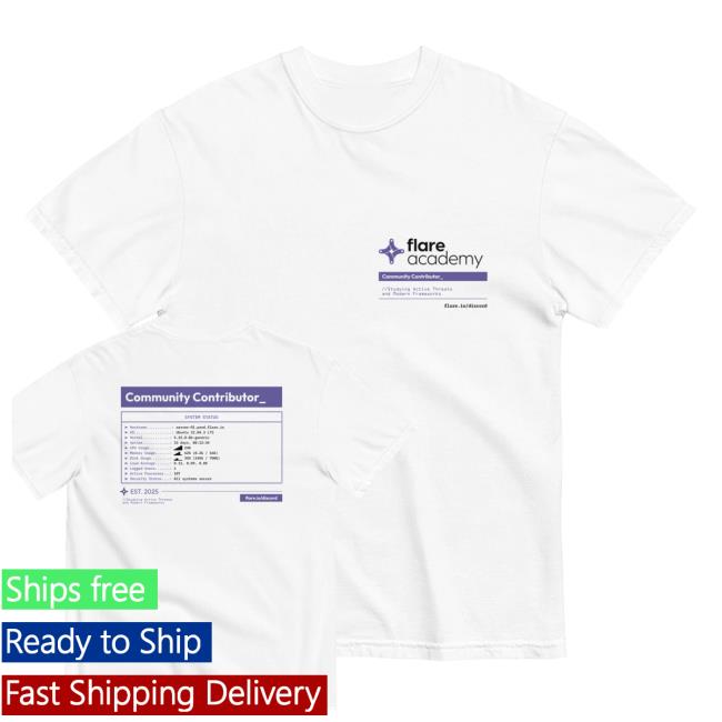 Flare Merch Store Flare Academy Community Contributor Shirt 3 Flare Merch Store Flare Academy Community Contributor Shirt