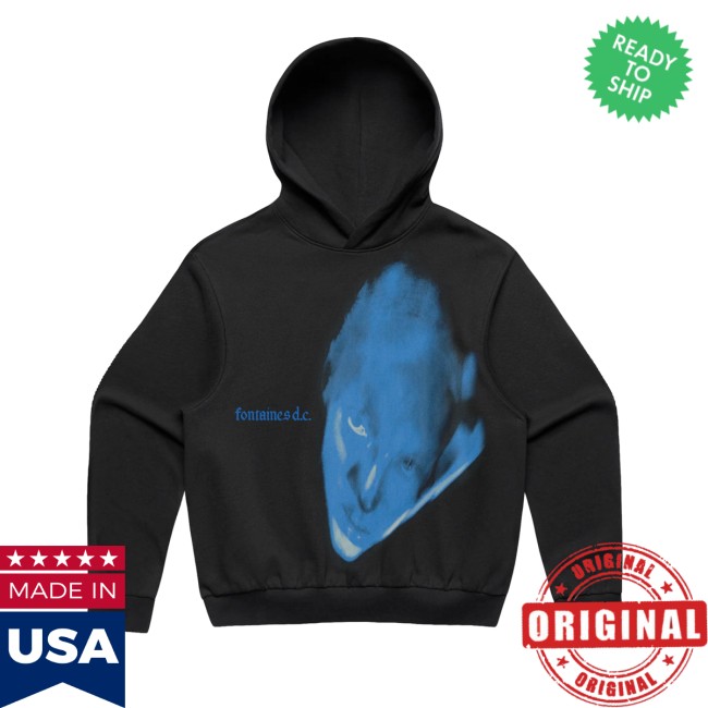 Fontaines D.C. Merch Store Dopamine Chamber Blue Cover Black Hoodie 2 Fontaines D.C. Merch Store Dopamine Chamber Blue Cover Black Hoodie