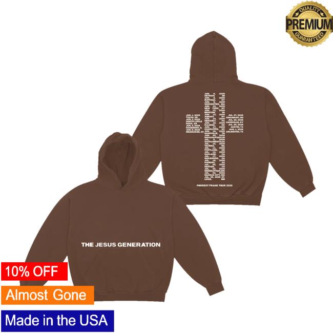 Forrest Frank Merch Shop Store The Jesus Generation Tour Brown Hoodie 2 Forrest Frank Merch Shop Store The Jesus Generation Tour Brown Hoodie