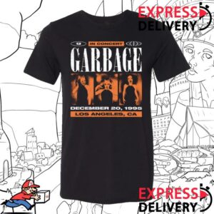 Garbage Merch Store Shop Classic Garbage In Concert Black T-Shirt