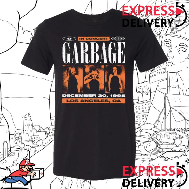 Garbage Merch Store Classic Garbage In Concert Black T-Shirt 2 Garbage Merch Store Shop Classic Garbage In Concert Black T-Shirt