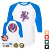 Grateful Dead Merch Store Purple Bear With Rose Baseball Tee 6 Grateful Dead Merch Store Purple Bear With Rose Baseball Tee