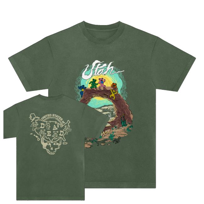Grateful Dead Merch Store Utah United States Of Dead T-Shirt 3 Grateful Dead Merch Store Utah United States Of Dead T-Shirt