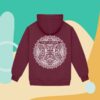 Hinder Merch Store Mandala Hoodie (Maroon)