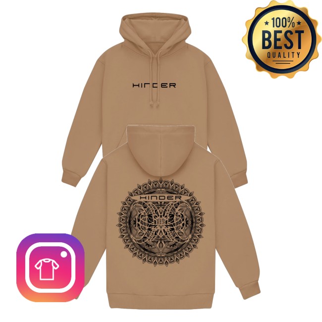 Hinder Merch Store Mandala Hoodie (Sandstone) 5 Hinder Merch Store Mandala Hoodie (Sandstone)