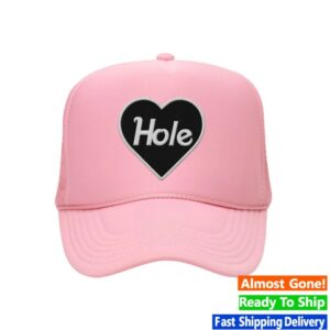 Hole Merch Store Heart Logo Trucker Hat (Pink)