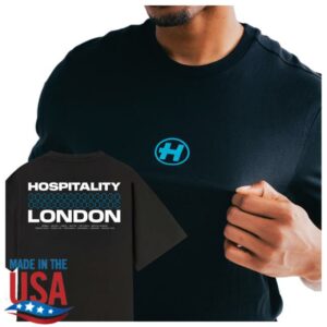 Hospital Records Merch Store Hospitality London 3.0 Black T-Shirt