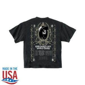 Jid Merch Store Faded Black J.I.D. Au-Nz Tour Shirt