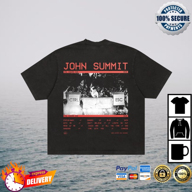 John Summit Merch Store Ctrl Escape Tracklist Shirt 3 John Summit Merch Store Ctrl Escape Tracklist Shirt
