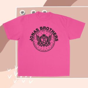 Jonas Brothers Merch Store Jb Crest Tee Pink