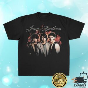 Jonas Brothers Merch Store Vintage Flames Portrait Tee