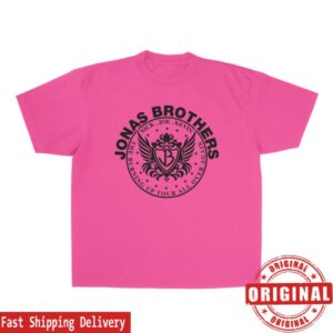 Jonas Brothers Merch Store Jb Crest Shirt Pink