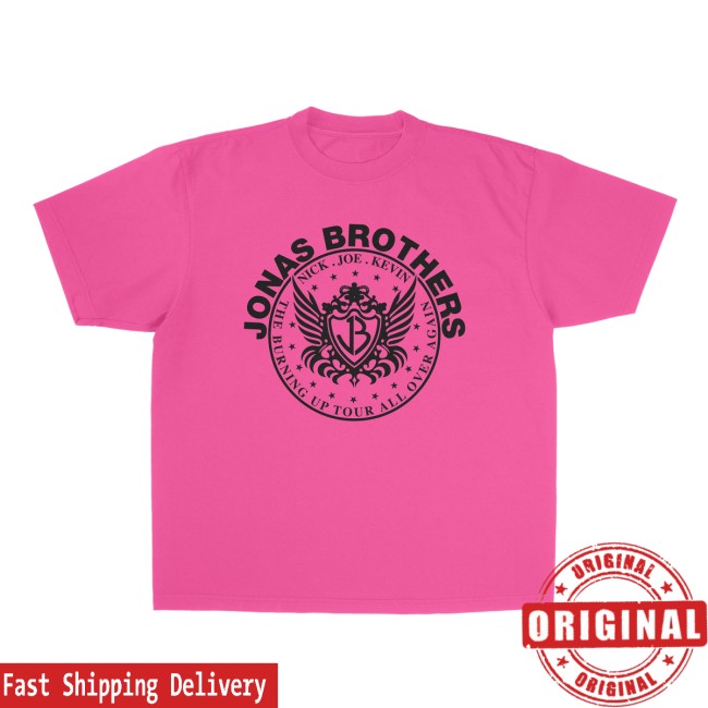 Jonas Brothers Merch Store Jb Crest Shirt Pink 2 Jonas Brothers Merch Store Jb Crest Shirt Pink