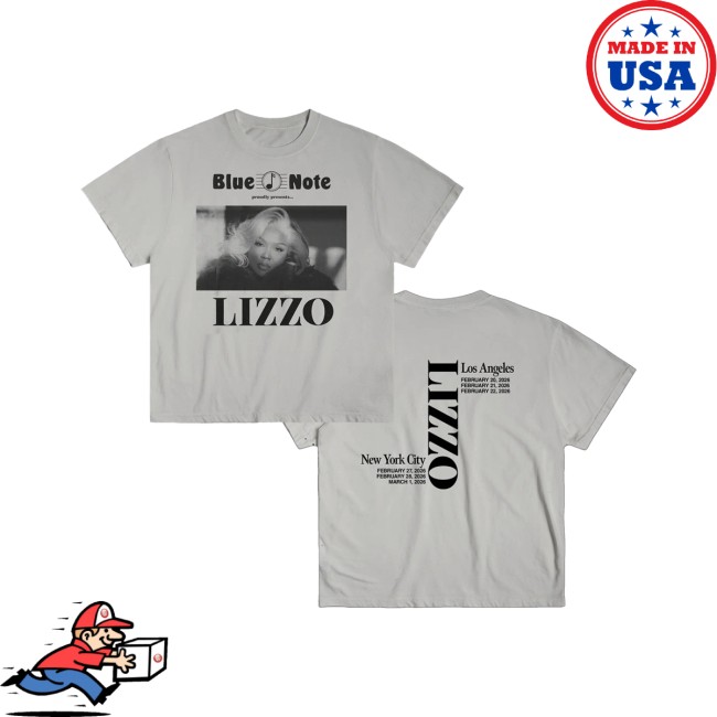 Lizzo Merch Store Blue Note Shirt 2 Lizzo Merch Store Blue Note Shirt