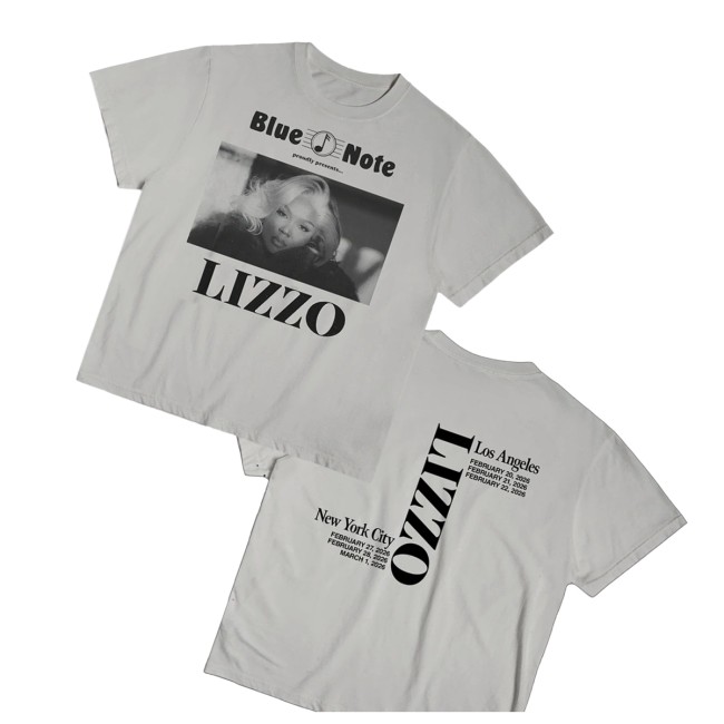 Lizzo Merch Store Blue Note Shirt 3 Lizzo Merch Store Blue Note Shirt