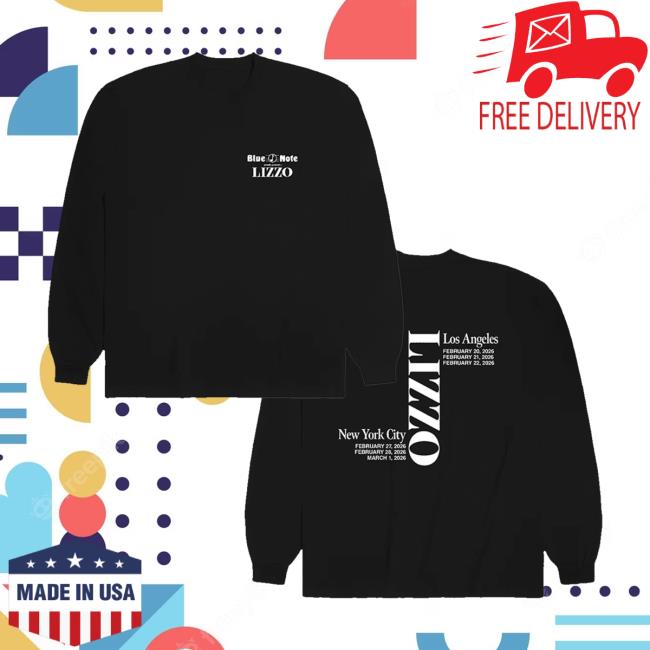 Lizzo Music Merch Store Blue Note Crewneck 2 Lizzo Music Merch Store Blue Note Crewneck