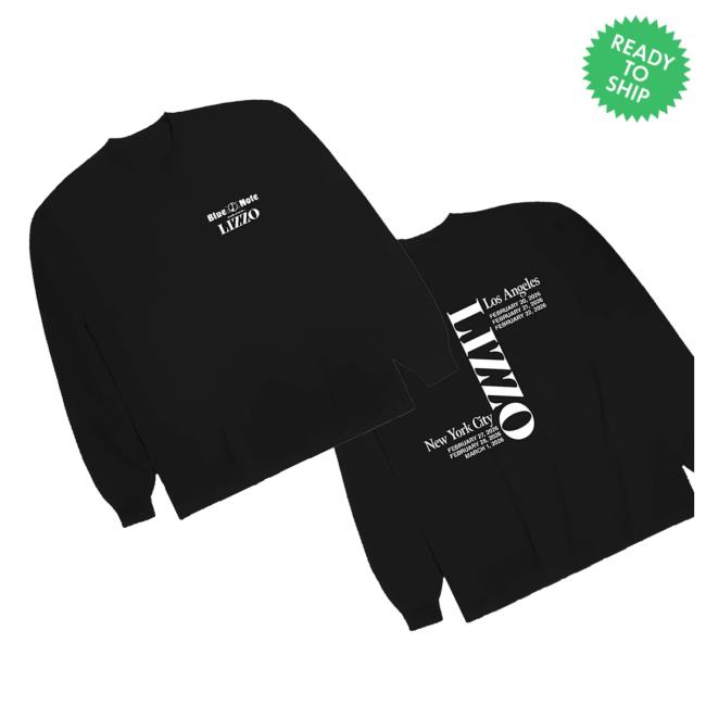 Lizzo Music Merch Store Blue Note Crewneck 3 Lizzo Music Merch Store Blue Note Crewneck