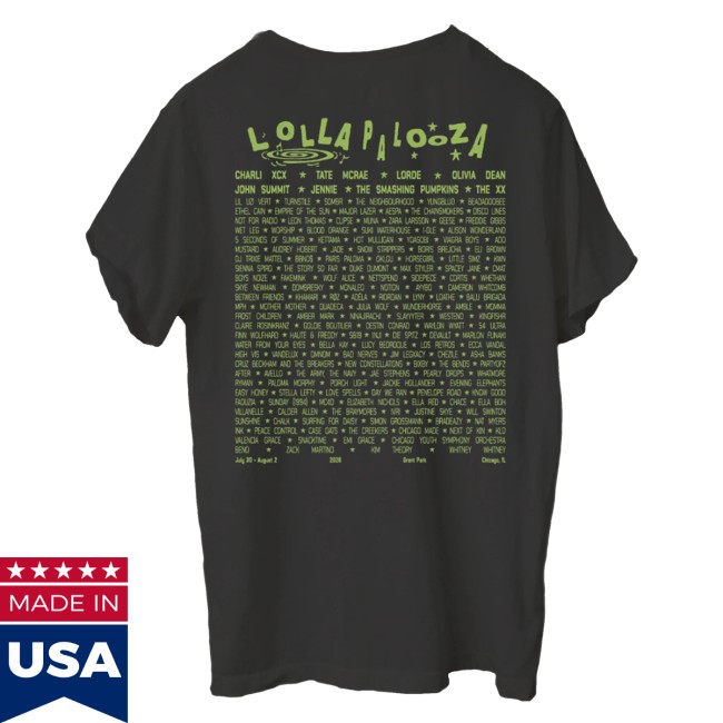 Lollapalooza Merch Store Lolla Collage Lineup Tee 4 Lollapalooza Merch Store Lolla Collage Lineup Tee