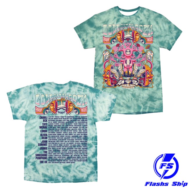 Lollapalooza Merch Store Poster Tie Dye Lineup Tee 5 Lollapalooza Merch Store Poster Tie Dye Lineup Tee
