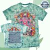 Lollapalooza Merch Store Poster Tie Dye Lineup Tee