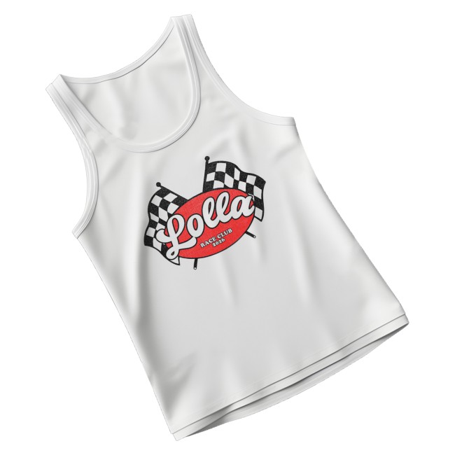Lollapalooza Merch Store Women's Racing Tank 3 Lollapalooza Merch Store Women's Racing Tank