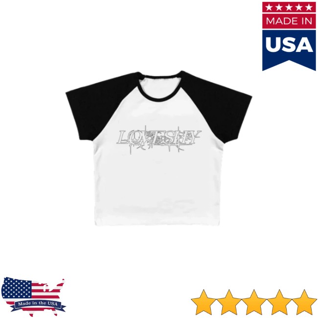 Loveshy Merch Store Loveshy Baby Tee (White-Black) 2 Loveshy Merch Store Loveshy Baby Tee (White-Black)