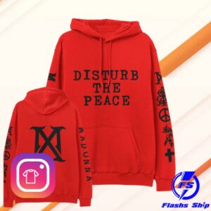 Madonna Store Merch Disturbe The Peace Red Pullover Hoodie