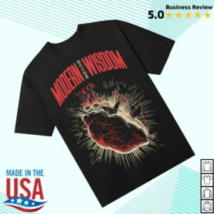 Modern Wisdom Merch Store Shop Mw Bursting Heart Black Tees