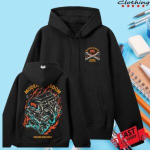 Modern Wisdom Merch Store Shop Mw Engine Black Hoodie