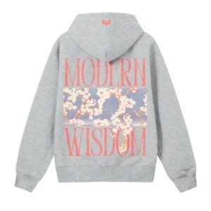 Mostly Wise Merch Store Mw Flowers Heather Grey Hoodie