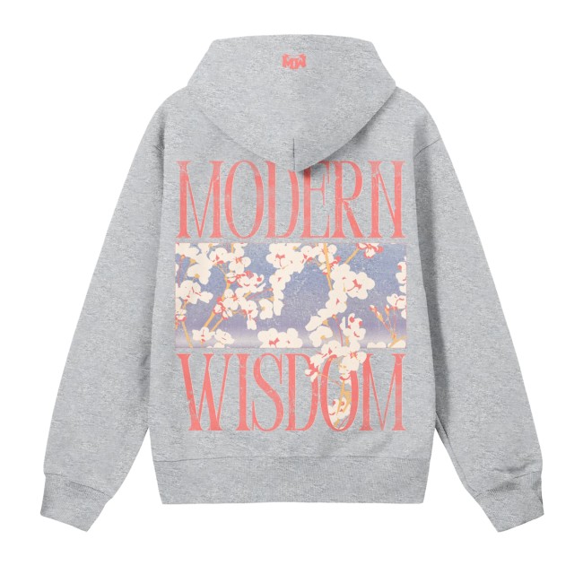 Mostly Wise Merch Store Mw Flowers Heather Grey Hoodie 3 Mostly Wise Merch Store Mw Flowers Heather Grey Hoodie