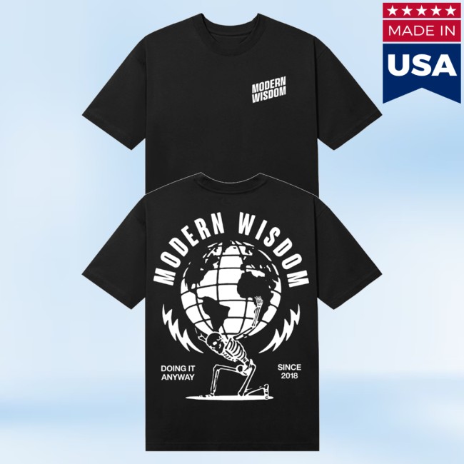 Mostly Wise Merch Store Skeleton Globe Black Shirt 5 Mostly Wise Merch Store Skeleton Globe Black Shirt