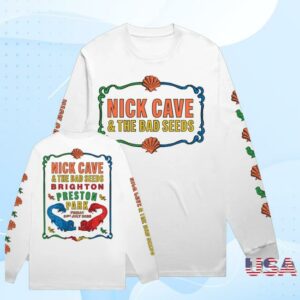 Nick Cave Merch Store Preston Park, Brighton White Long Sleeve T-Shirt
