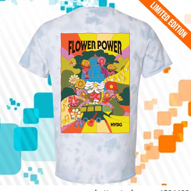 Nybg Shop Merch Nybg Flower Power Adult Tie-Dye T-Shirt 4 Nybg Shop Merch Nybg Flower Power Adult Tie-Dye T-Shirt