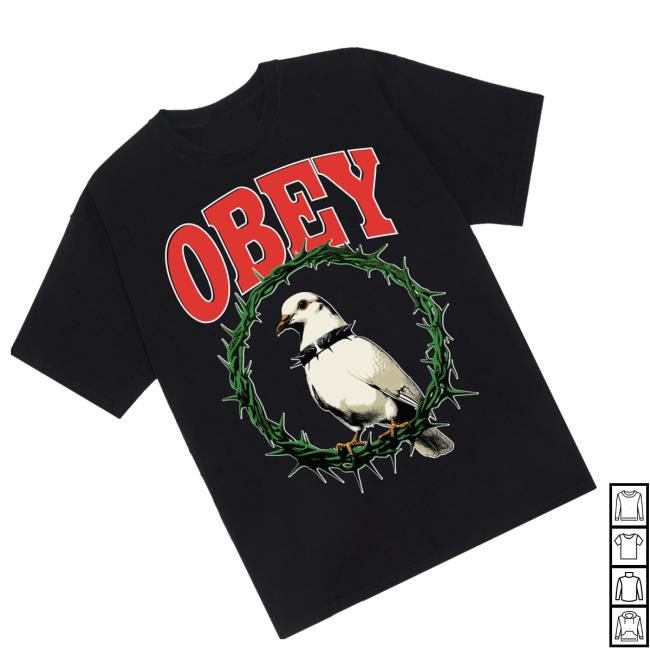 Obey Clothing Merch Store Thorns Of Peace T-Shirt 4 Obey Clothing Merch Store Thorns Of Peace Oversized T-Shirt