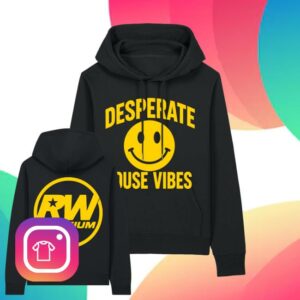 Robbie Williams Merch Store Desperate House Vibes Black Hoodie