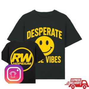Robbie Williams Merch Store Desperate House Vibes Black T-Shirt