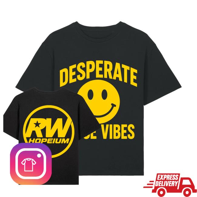 Robbie Williams Merch Store Desperate House Vibes Black T-Shirt 3 Robbie Williams Merch Store Desperate House Vibes Black T-Shirt