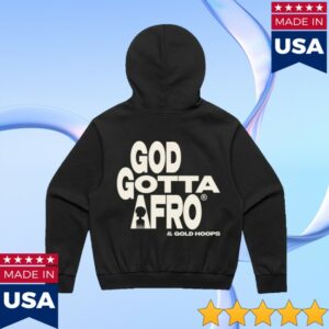 Roc Nation Merch Store Rapsody God Gotta Afro & Gold Hoops Hoodie