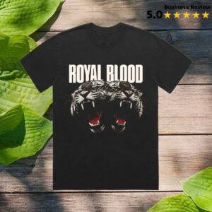 Royal Blood Merch Store Dead Company Coloured Tiger Faded Black Shirt