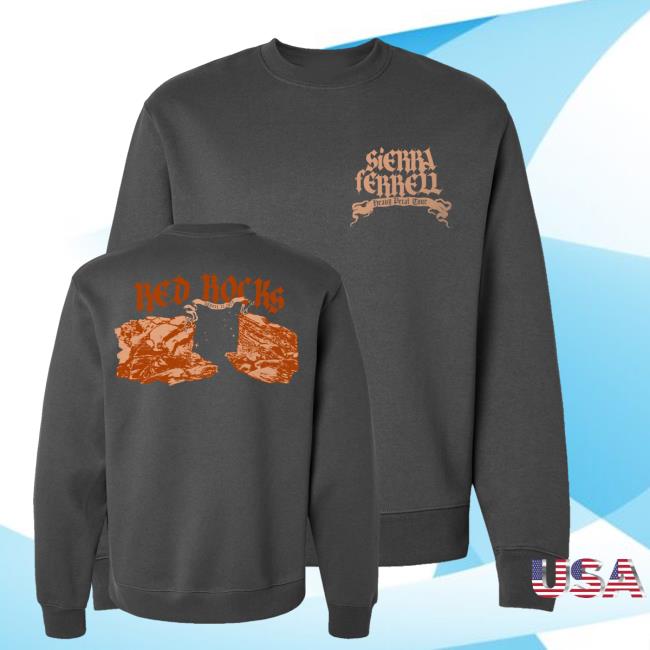 Sierra Ferrell Merch Store Crewneck Charcoal Red Rocks '26 4 Sierra Ferrell Merch Store Crewneck Charcoal Red Rocks '26
