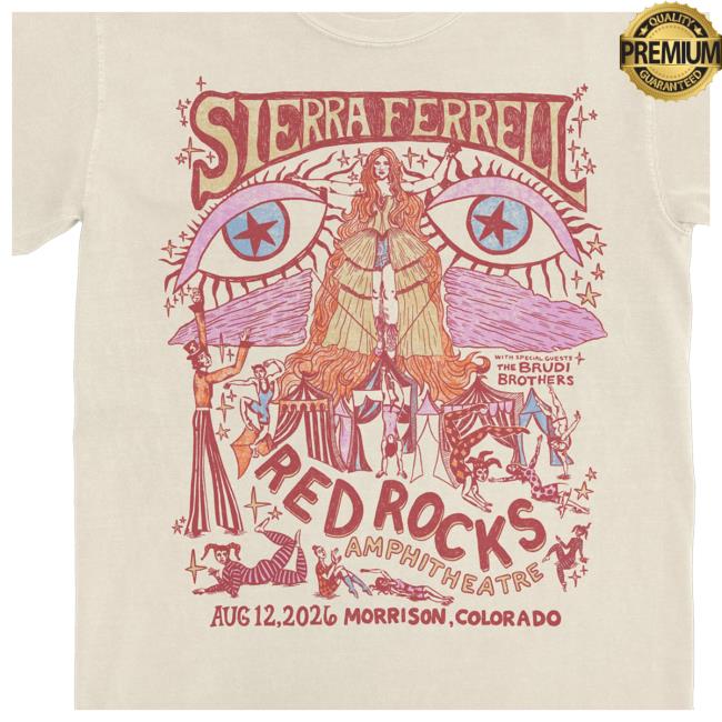 Sierra Ferrell Merch Store Event Tee Red Rocks '26 Shirt 5 Sierra Ferrell Merch Store Event Tee Red Rocks '26 Shirt