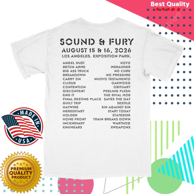 Sound And Fury Merch Store Sound And Fury 2026 Big Dog White Tee 4 Sound And Fury Merch Store Sound And Fury 2026 Big Dog White Tee