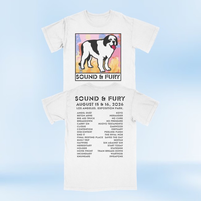 Sound And Fury Merch Store Sound And Fury 2026 Big Dog White Tee 5 Sound And Fury Merch Store Sound And Fury 2026 Big Dog White Tee