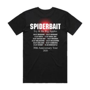 Spiderbait Merch Shop Ivy 30Th Anniversary Tour Black Tshirts