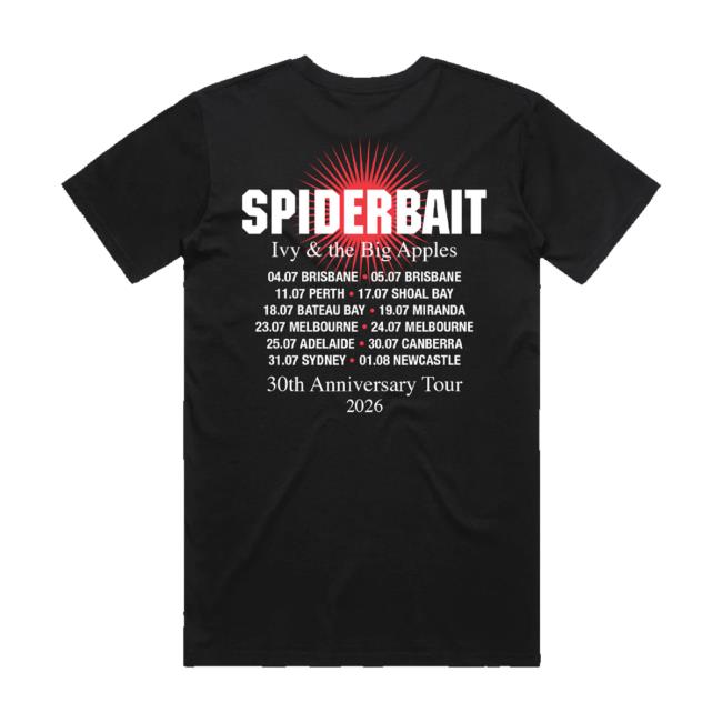 Spiderbait Merch Shop Ivy 30Th Anniversary Tour Black Tshirts 3 Spiderbait Merch Shop Ivy 30Th Anniversary Tour Black Tshirts