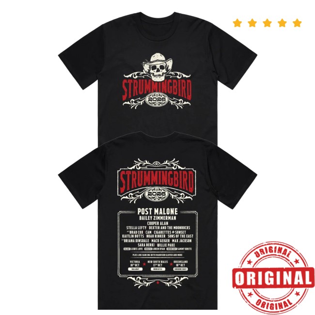 Strummingbird 2026 Merch Store 2026 Lineup Tee 5 Strummingbird 2026 Merch Store 2026 Lineup Tee